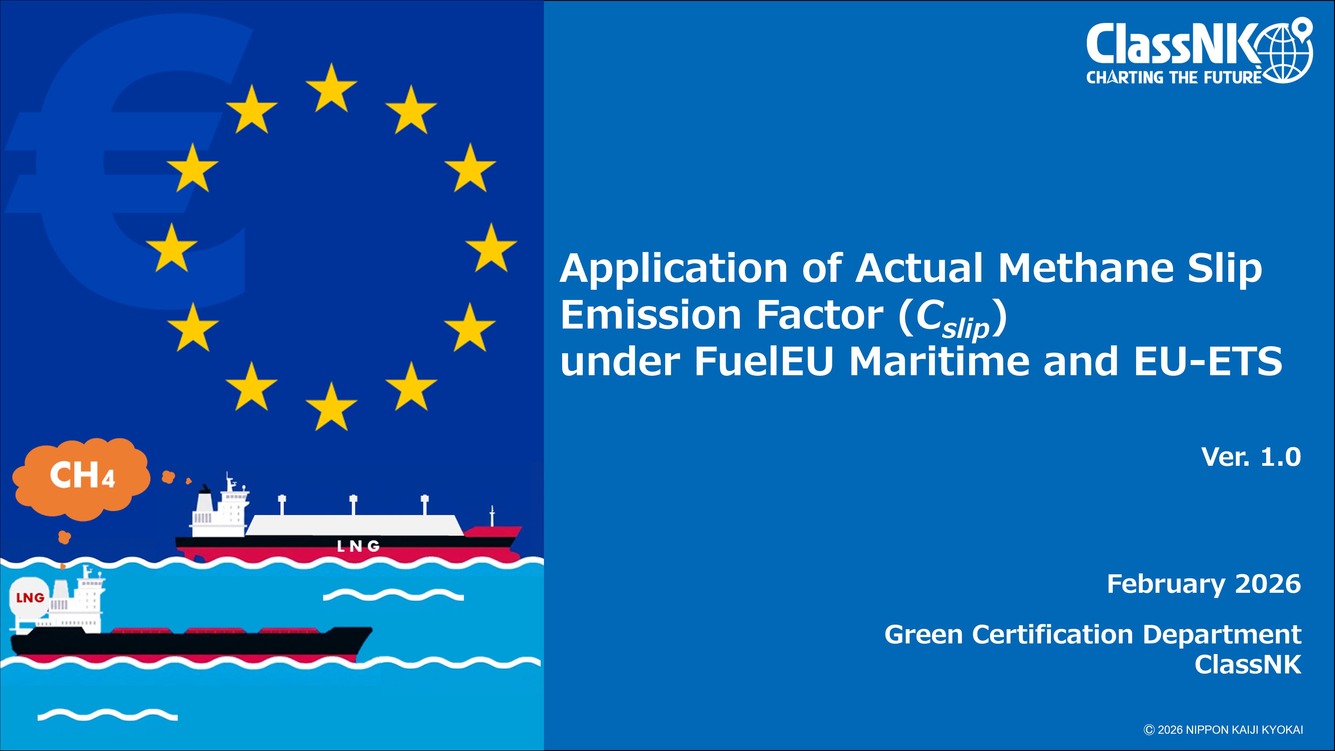 Application of Measured Methane Slip Emission Factors (Cslip) under FuelEU Maritime and EU‑ETS